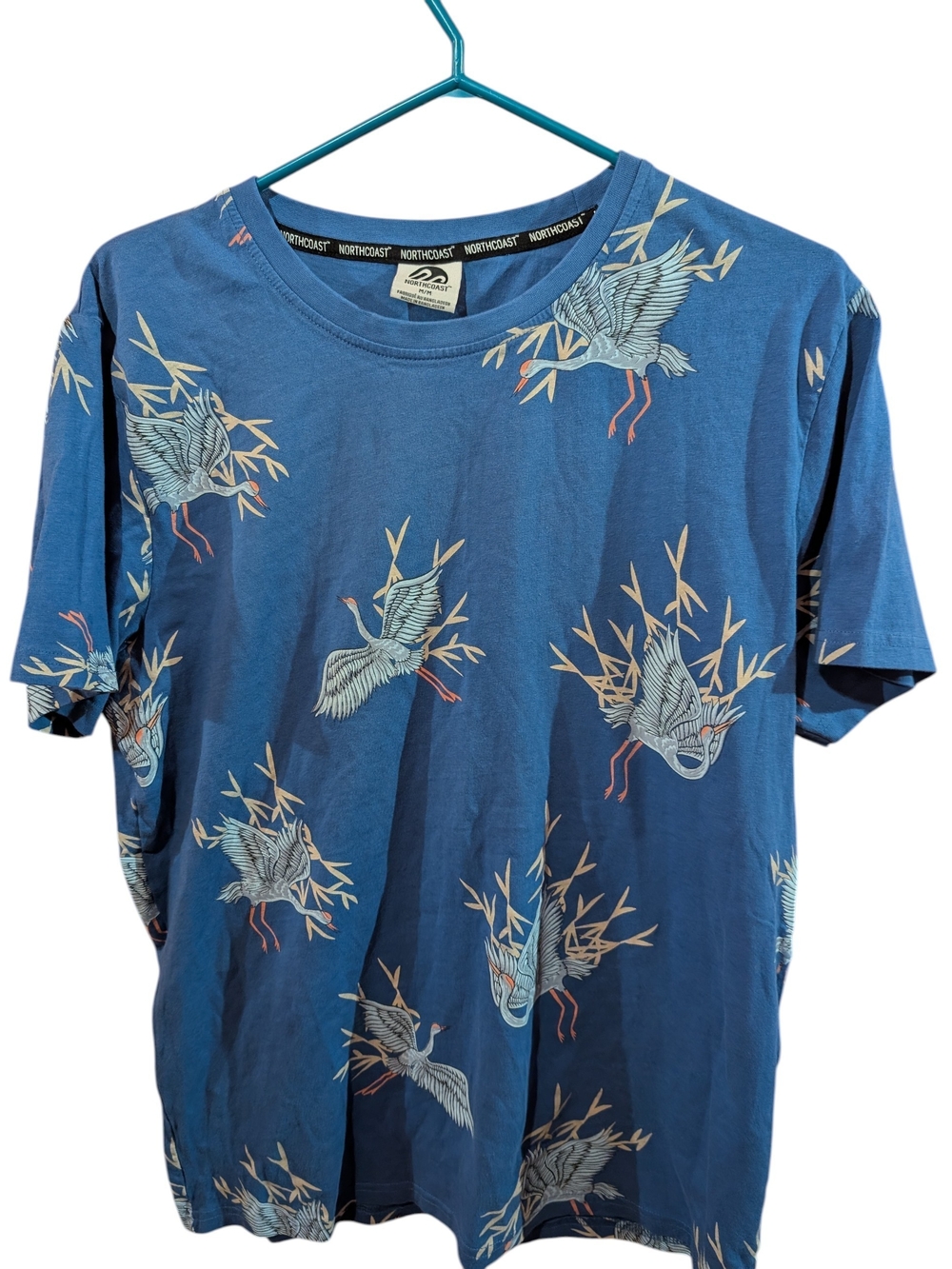 Northcoast Blue Crane Print Women’s Short Sleeve Tee
